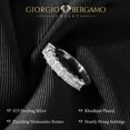 thumbnail image 3 of 2.00 CTTW Moissanite Princess Cut 8 Stone Wedding Band, Eternity Ring in 925 Sterling Silver, Giorgio Bergamo Size 7, 3 of 6