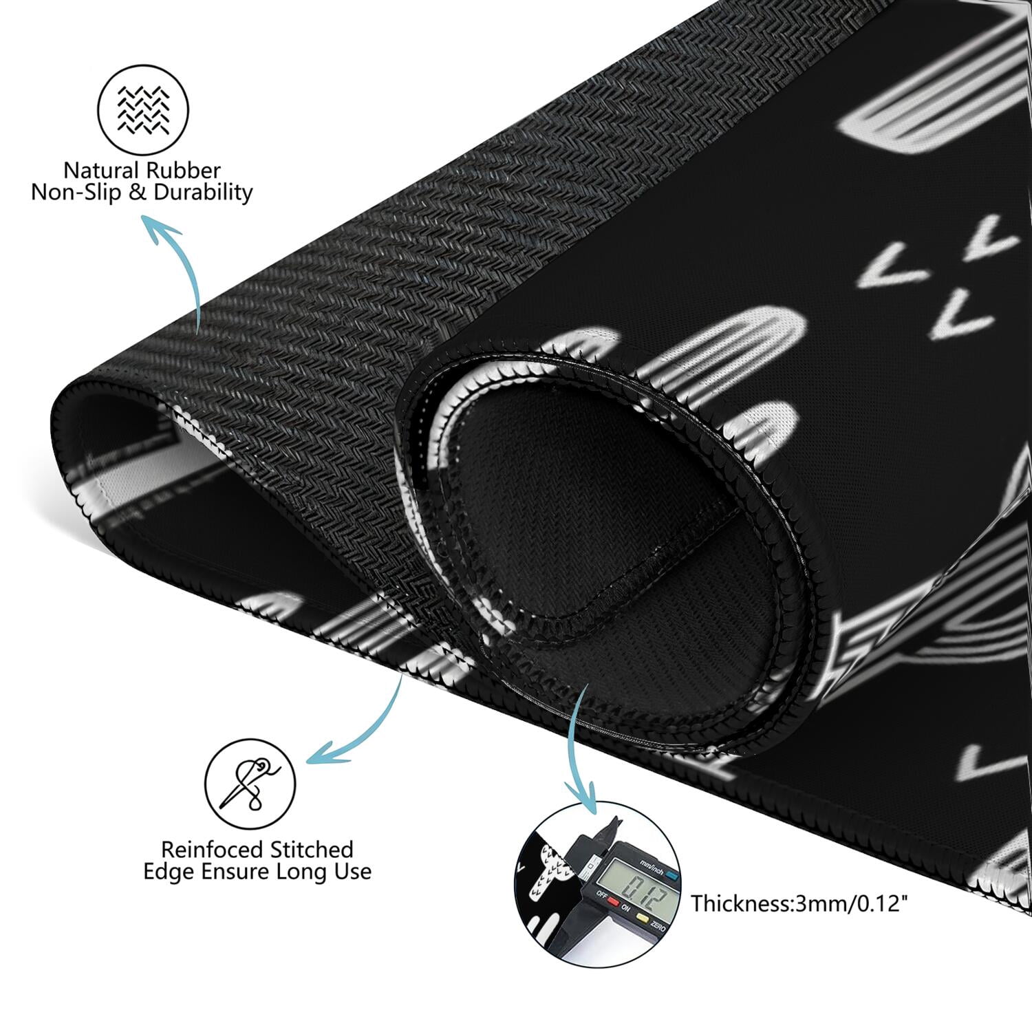31.5x31.5 Inch Plants Style Game Pad Crafted from High Quality Rubber Material with Anti-Slip Non-Slip Grip and Noise Reducing Features for Cards Tiles Games
