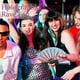 thumbnail image 2 of 6 Pcs Holographic Raves Fan Folding Hand Fan Decorative Folding Fans Folding Fan For Women Men Hall, 2 of 5