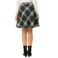 thumbnail image 4 of INSPIRE CHIC Women's Skirt Elastic Waist Knee Length Worsted A Line Skirt XL Black, 4 of 8
