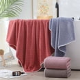 thumbnail image 2 of Nvzi toallas absorbentes de forro polar coral, multiusos para baño, gimnasio, ducha, deportes y como toalla. Resiste diversas situaciones sin esfuerzo. 70 x 140 cm (rosa rosado)., 2 of 5