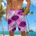 thumbnail image 2 of LNWUY (S-5XL) Plus Size Men's Casual Fashion Print Shorts Beach Shorts Quick Dry Swimwear Sports Running Swim Board Shorts Bathing Suits Hot Pink S, 2 of 4