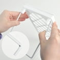 thumbnail image 4 of Dormitory Storage Shelf Strong PP Metal Foldable Design Simple Style Desktop Display Shelf for Home Dormitory Office White S, 4 of 6