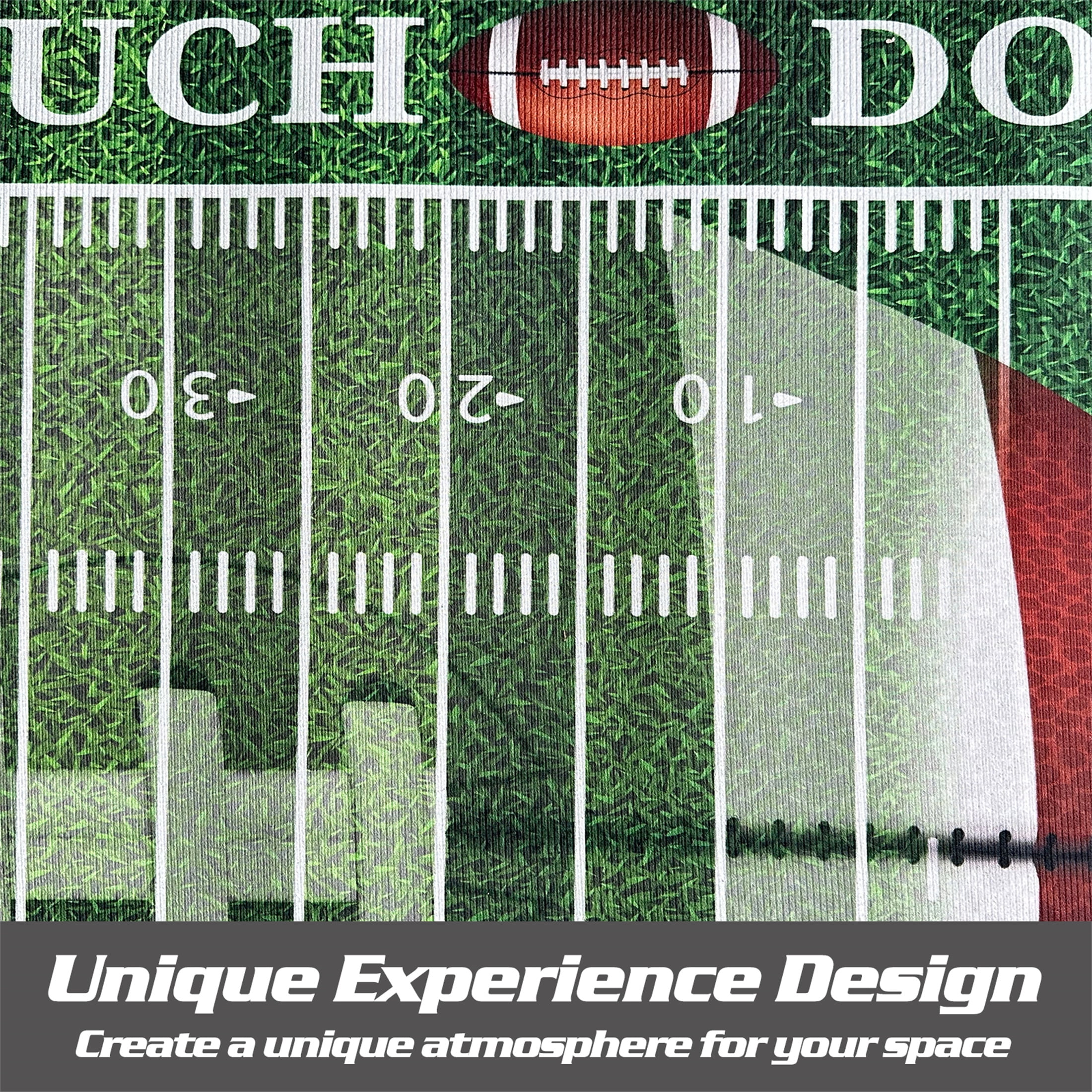 Football Rug for Bedroom,3'x5' Non-Slip Football Field Rugs,Sports Rug for Lving Room Decor