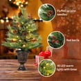 thumbnail image 7 of CazToi 2ft Pre-Lit Tabletop Christmas Tree with 40 LED Lights Artificial Mini Xmas Tree for Home Office, 7 of 7