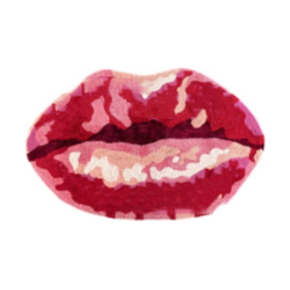 Yardy Valentine's Day Lip Shaped Carpet Valentine's Day Bathroom Decoration Non Bathroom Mat Red Bathroom Decoration Lip Rug Washable Lip Shaped Floor & Door Mat Welcome