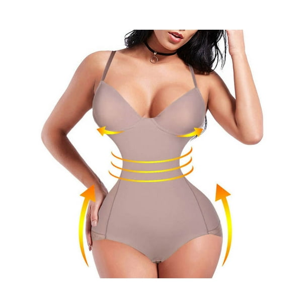 Women Lace Slimming Body Shaper Tummy Control Abdomen Bodysuit Shaperwear 