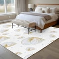 thumbnail image 4 of White Conch Coastal Area Rugs 5'x7', Washable Small Throw Rugs for Laundry Room Playroom, Nautical Summer Beach Ocean Sea Indoor Outdoor Rug Non-Slip Low Pile Carpet Runner Reversible Floor Mats, 4 of 8