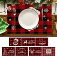 thumbnail image 4 of Christmas Placemat Linen Tablecloth Thermal Mat Kitchen Table Mat Small Dining Table Set for 4 round Chargers 4 Doilies for Tables Teal Dining Table Food Mat Table Runners 36 Inches with Place Mats, 4 of 4