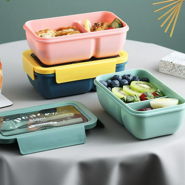 3 Pcs Bento Box Set Glass Meal Prep Containers 3 Compartments Food Storage  with Lids Student Adult Lunch Box for Microwave Oven - AliExpress