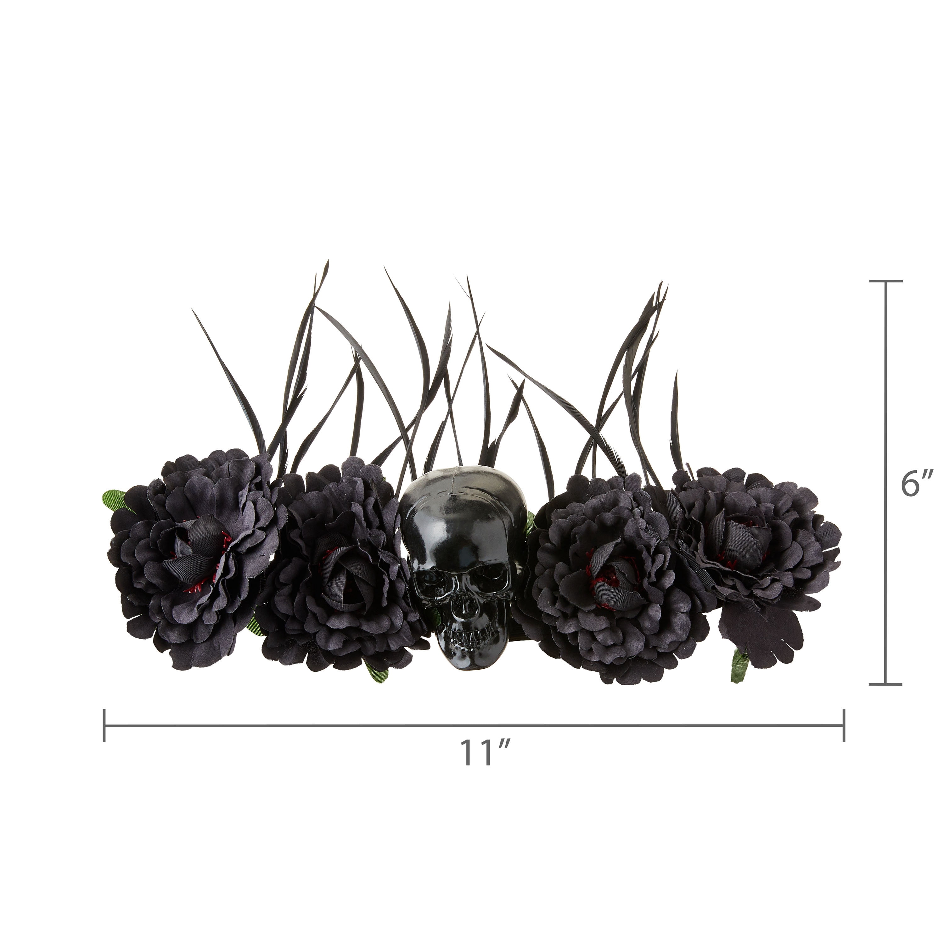 Skull Headband Costume Accessory for Adults, Black, Halloween by Way To Celebrate