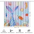 thumbnail image 2 of Rustic Watercolor Mermaid for Bathroom Shower Curtains Sets with Rugs 4Pcs,Vintage Nautical Underwater Wildlife Fish Coral Starfish Shower Curtains Sets (12Hooks), 2 of 8