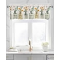 thumbnail image 2 of Spring Floral Kitchen Valances for Windows Farmhouse Linen Window Valance Curtain for Living Room Window Treatment Vintage Summer Botanical Watercolor Valance Rod Pocket Topper Drape, 42 x 12 Inch, 2 of 6