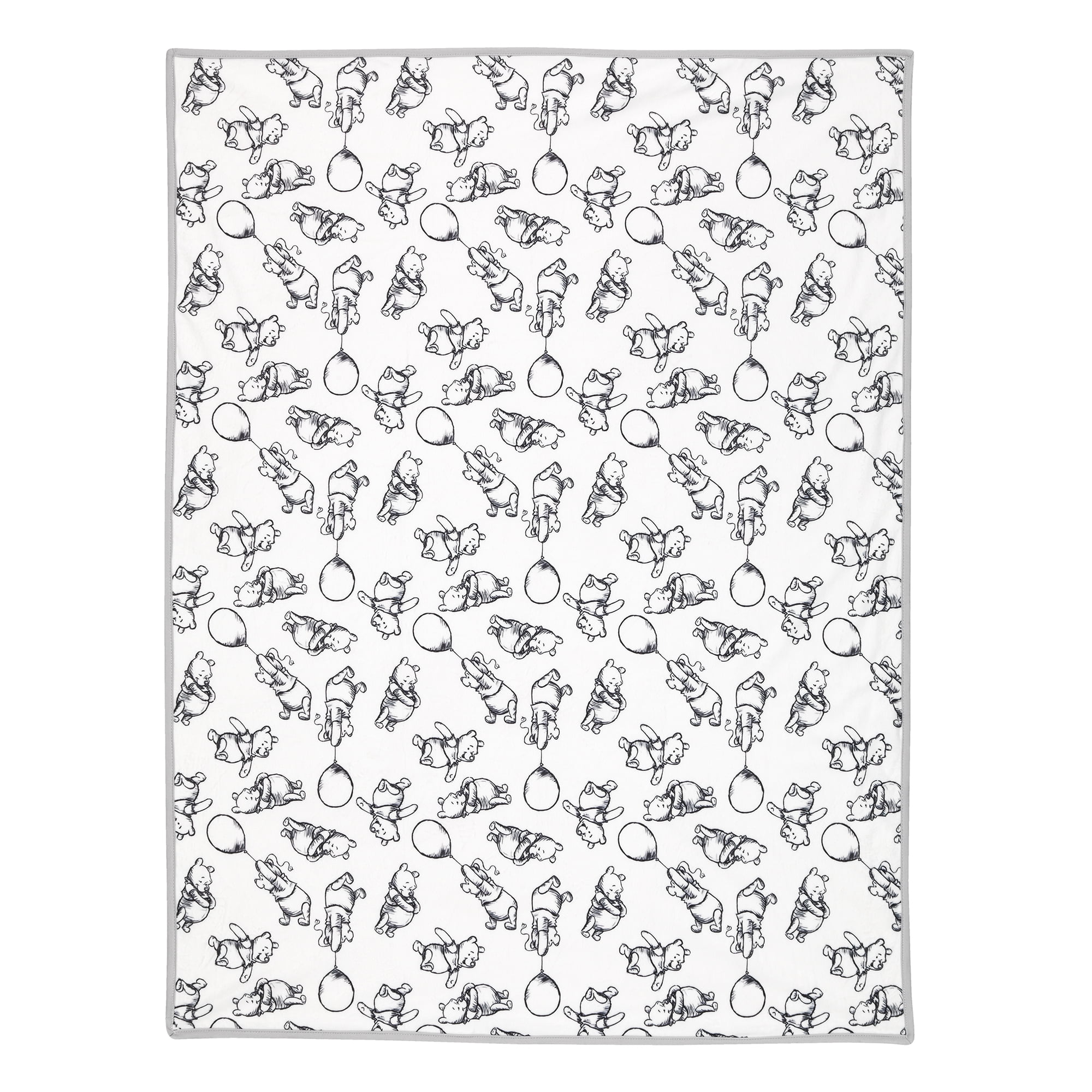 Lambs & Ivy Disney Baby WINNIE THE POOH Baby Blanket - Tan/Cream Jersey/Minky