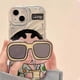thumbnail image 2 of Dibujos animados gafas de sol creativas animación 15 pequeña nueva caja del teléfono paquete completo Ip Hone12kt gato soporte funda protectora, 2 of 4