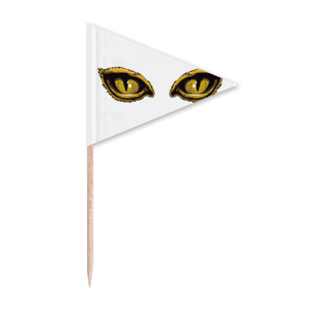 Décoration Il de Chat Animal Dessin Animé Cure-Dent Triangle Toppers de Cupcake Drapeau