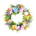 thumbnail image 2 of veasfak Spring Wreath Decorative Garland Round Green Leaves Artificial Flower Wreath, 2 of 9