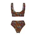 thumbnail image 6 of Rocae Daisies Flowers for Bikini Set for Women Two Piece Sexy High Swimsuits Split Crossover Bikini X-Large, 6 of 9