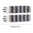 thumbnail image 2 of Qarigey Calcetines de animales, medias de lana Coral, medias de tubo, regalo de Navidad acogedor para invierno, accesorios para pies, ropa de mujer de Medias Gris Qarigey AP009904-02, 2 of 6