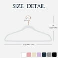 thumbnail image 6 of HOUSE DAY White Velvet Hangers 60 Pack, Premium Clothes Hangers Non-Slip Felt Hangers, Sturdy White Hangers Heavy Duty Coat Hangers, Durable Suit Hangers for Space Saving, No Hanger Marks Gold Hook, 6 of 9