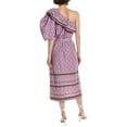 thumbnail image 2 of SEA NY womens  Perry Border One-Shoulder Midi Dress, XXS, Purple, 2 of 3