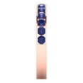thumbnail image 4 of 0.39 ctw Wedding Band for Women - 18K Rose Gold Simulated Tanzanite Stackable Eternity Ring, 4 of 6