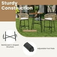 thumbnail image 6 of Costway 3 PCS Rope Woven Patio Bar Set with Soft Cushions and Acacia Wood Tabletop, 6 of 10