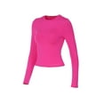 thumbnail image 4 of Caoirhny Womenacute;s Spring Autumn Slim Tops Solid Color Long Sleeve Round Neck Streetwear Blouse, 4 of 9