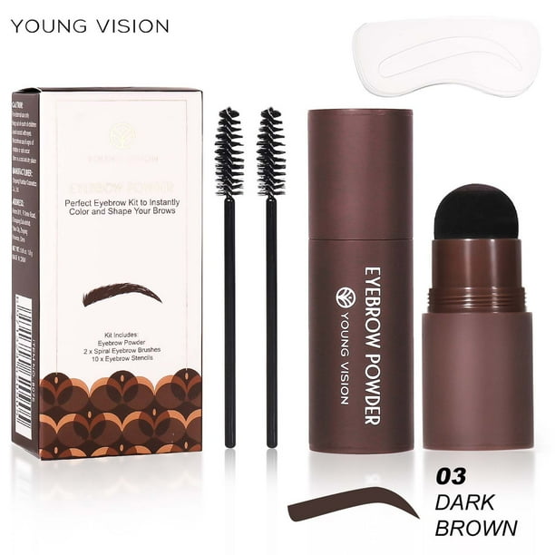 Sombra de ojos, regalo para mujeres, kit para dar forma a las cejas, kit con 10 estilos, plantillas reutilizables para cejas, lápiz de cejas.