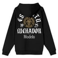 thumbnail image 2 of Modelo Espiritu Luchador Front & Back Logo Long Sleeve Black Adult Hooded Sweatshirt-XXL, 2 of 7