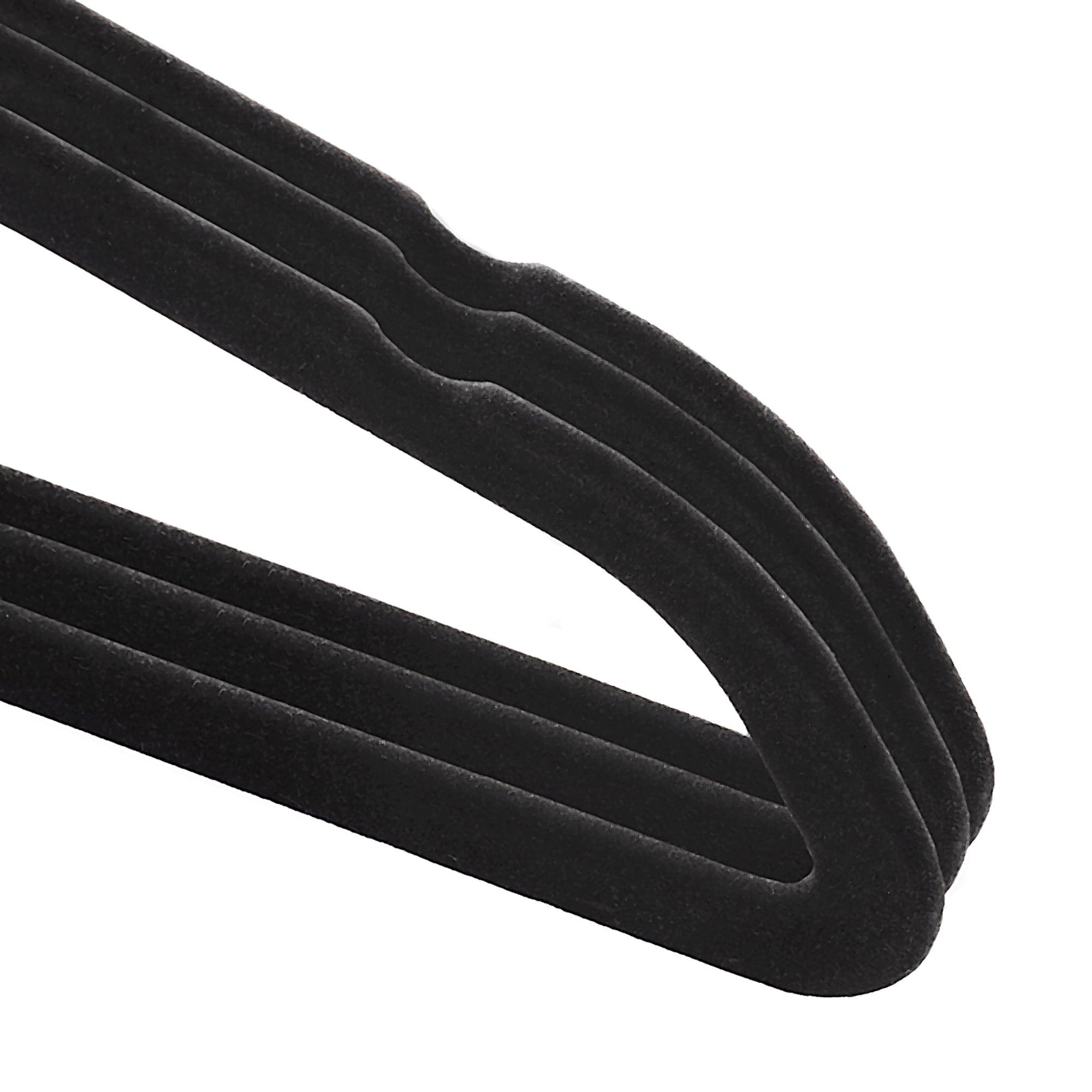 Casafield 100 Velvet Kid's Hangers for Children's Clothes, 14" - Black