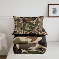 thumbnail image 5 of meiyoeat Camo Pattern Initial S Queen Comforter Set For Boys,Rustic Duck Hunting Comforter Sets Queen,Black Reversible,3Pcs,1 Comforter And 2 Pillowcases, 5 of 7