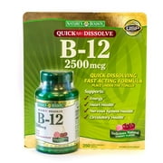 Nature's Bounty B-12 2500 mcg Microlozenge Tablets, 250 Ct