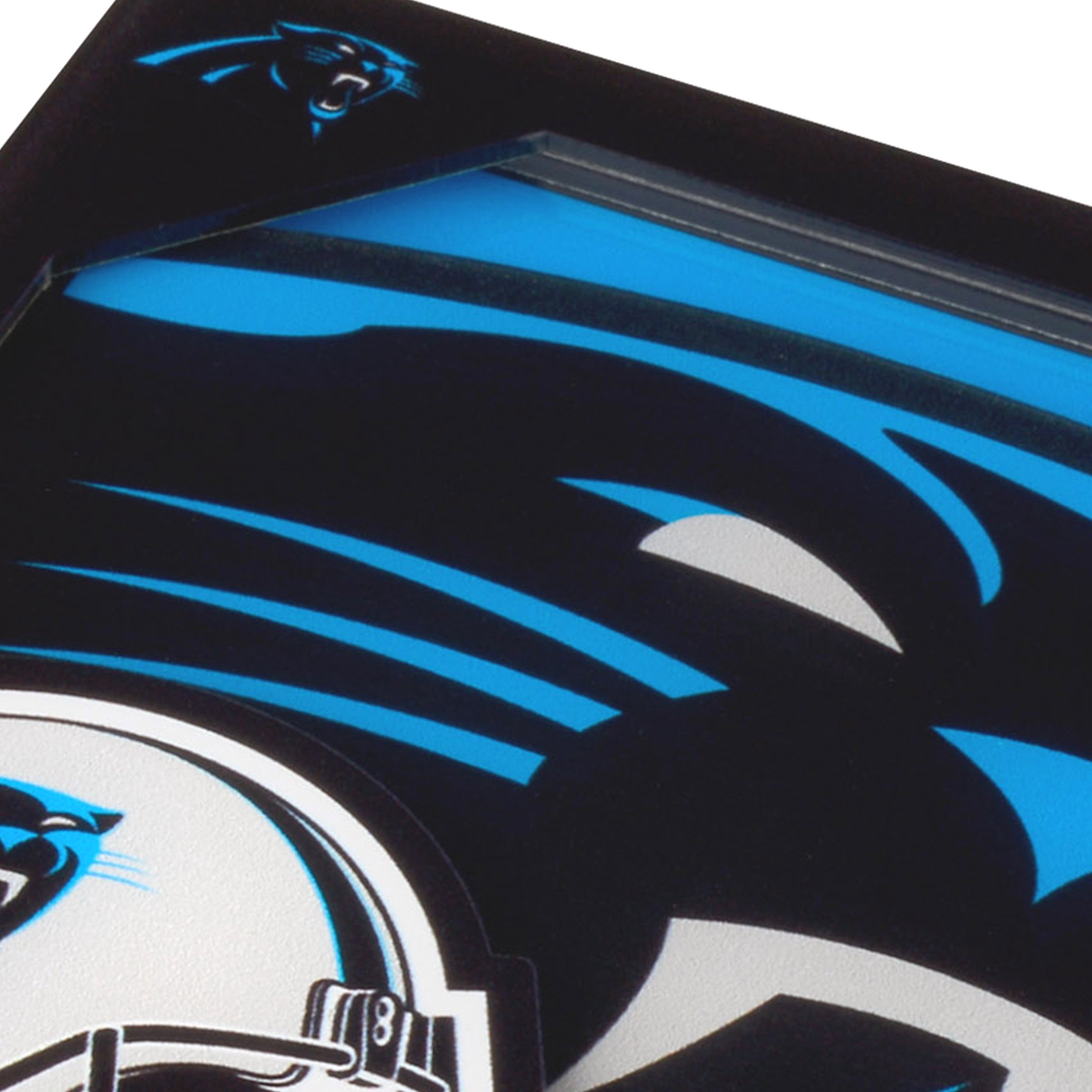 YouTheFan NFL Carolina Panthers 3D-LSC 3D Logo Series Coasters - Pack of 2