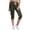 Army Green, variant on Women's Cropped Sweatpants Capri Jogger Pants with Drawstring Waist and Side Pockets for Running Lounge Yoga
