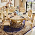 thumbnail image 4 of European style all solid wood villas, home dining hotels, marble dining tables and chairs with turntables My Lux Decor Round, 4 of 23