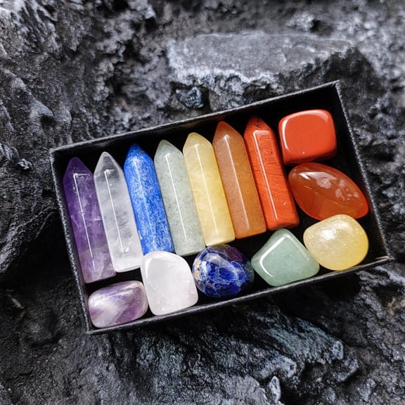 Chakra Healing Crystals Wand, Natural Crystals and Healing Stones for Meditation Spiritual Decor