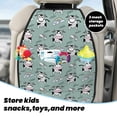 thumbnail image 4 of Cute Funny Cow Rainbow Clouds Mats Back Seat Protectors, Car Seat Protector Vehicle Organizers Waterproof Cover Back Seat Cover for Kids with 3 Storage Pockets 2 Pack, 4 of 5