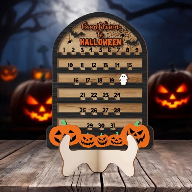 WHEANG Halloween Countdown Calendar With Movable Halloween Decor — Season Countdown