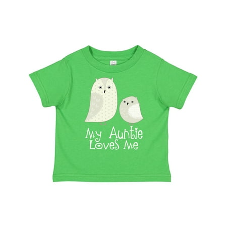 

Inktastic My Auntie Loves Me Owl Gift Toddler Boy or Toddler Girl T-Shirt