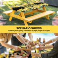 thumbnail image 6 of Yellow Lemons Table Cloths for 8 Foot Rectangle Tables, Summer Fruits Leaves Botanical Black Patio Waterproof Elastic Fitted Tablecloths, Washable Rectangular Table Cover for Camping, 6 of 8