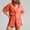 (Fashion 58)Orange, variant on Aimik Womens 2 Piece Outfits Collared V Neck Short Sleeve Button Shirt and Shorts Set Summer Casual Two Piece Sets for Women
