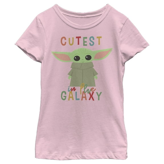 Girl's Star Wars: The Mandalorian The Child Cutest in the Galaxy Graphic Tee Light Pink X Large