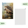 thumbnail image 2 of ONETECH Hedgehog Flowers Grass Golf Towel Father's Day 24x16in 1PC, 2 of 7