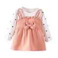 thumbnail image 2 of Cethrio Kids Girls Casual Dresses, Cute Long Sleeve Printed Cotton Summer Dress Pink Size 1T, 2 of 3