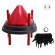 thumbnail image 1 of Placa calefactora para criadora de pollitos de 13W, juego de cono antigallo, altura ajustable, calienta hasta 15 pollitos, enchufe estadounidense de 110V, 1 of 14
