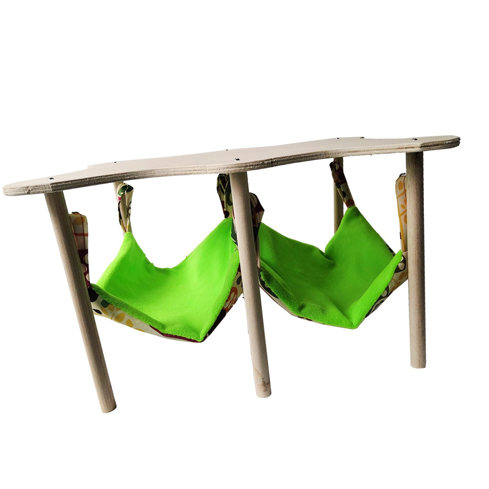 Tooyful Guinea Pigs Hammock, Hideout Tunnel with Durable Wooden Stand, Hanging Hammock Bed, Hamster Hammock Nest for Ferrets Dwarf Rabbit Small Animals 40cmx30cmx24cm