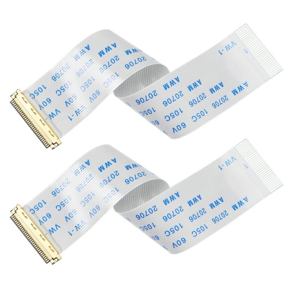 Uxcell FFC Cable 0.5mm Pitch 30 Pin 100mm Flat Ribbon Cable for LCD Screen A Type 2 Pack