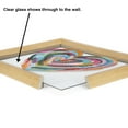 thumbnail image 3 of Kate and Laurel Blake Labyrinth Heart Framed Printed Glass Wall Art by Jessi Raulet of Ettavee, 18x24 Natural, Decorative Rainbow Heart Art for Wall, 3 of 8