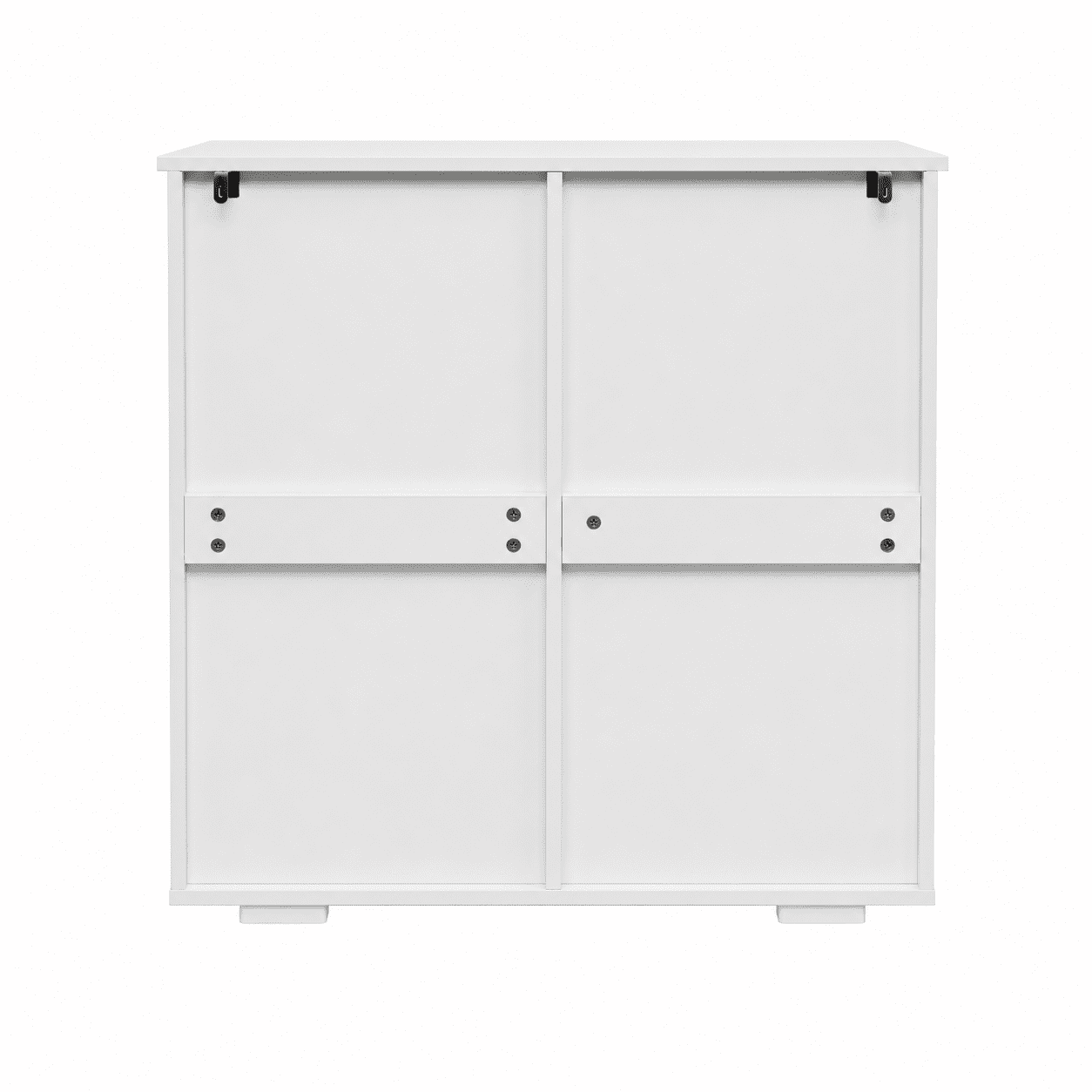 Laundry Cabinet 31.5 x 15.75 x 42.89 Inch, Storage Cabinet with 2 Removable Liner Bags and Fluted Doors